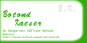 botond kacser business card